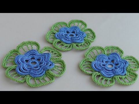 Видео: Как вязать ЦВЕТОК. Ирландское кружево. УРОК ВЯЗАНИЯ.How to crochet flower.方法かぎ針編みの花へ