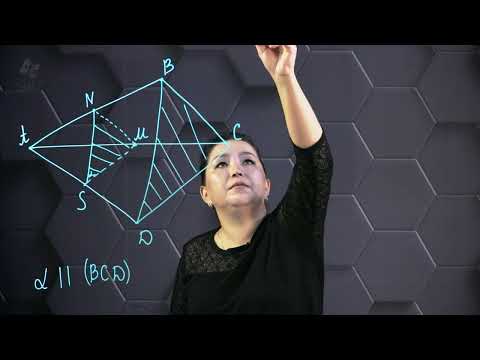 Видео: Түзу мен жазықтықтың өзара орналасуы. Жазықтықтардың параллельдігі. Практикалық бөлім. 10 сынып.