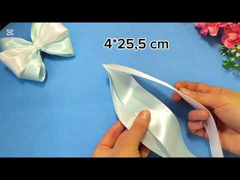 Видео: DIY/Стильные, большие банты из атласной или репсовой ленты для девочек 🎀