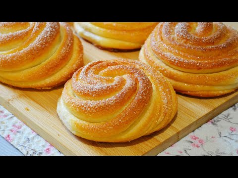 Видео: ПУХОВЫЕ булочки "Улитки". 🥰Сдобное тесто на белках | Танюшина кухня