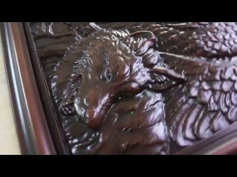 Видео: резное панно из дерева.Патинирование.Рабочий процесс.