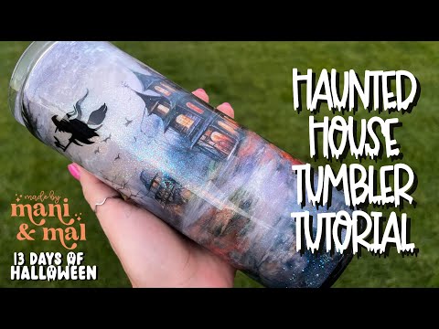 Видео: Урок по созданию стакана «Дом с привидениями» | 13 дней Хэллоуина