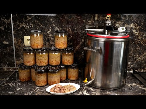 Видео: Перловка с мясом в автоклаве Малиновка 4