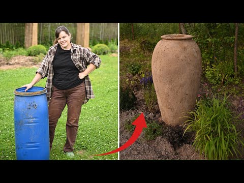 Видео: Превратила старую бочку в античный вазон!