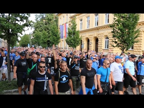 Видео: Огромно "синьо" море в Марибор, уникални кадри на Левски ТВ