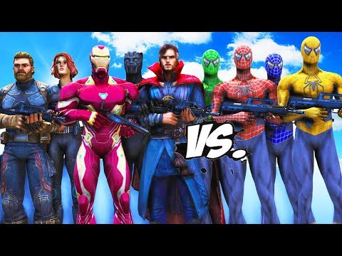 Видео: команда человек паук против мстителей