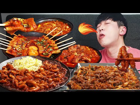 Видео: Шоу поедания острой еды! Коллекция видео🔥🔥 MUKBANG ASMR REALSOUND EATINGSHOW