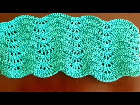 Видео: Ещё один узор в вашу копилочку. Волна крючком. Сrocheted wave pattern