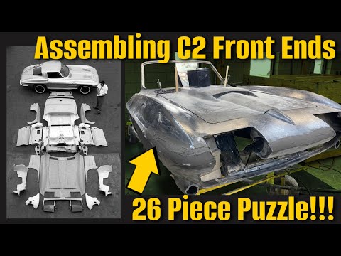 Видео: Как прессованные передние части Corvette 1963-67 годов собираются на станке на заводе Vette Masters.