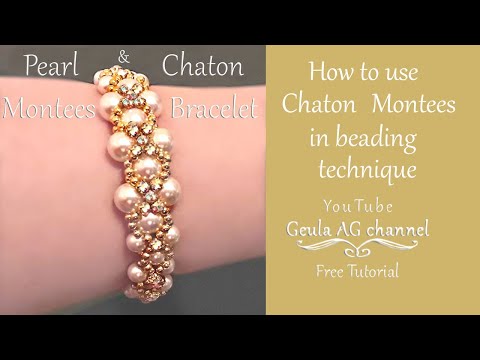 Видео: Как сделать жемчужный браслет с шатонами монти