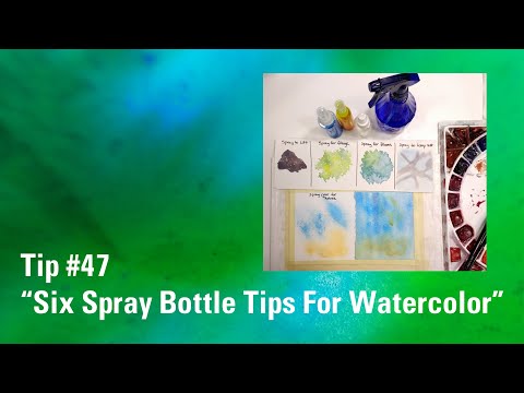 Видео: Техники работы с пульверизатором для акварели | Совет 49 по акварельной живописи