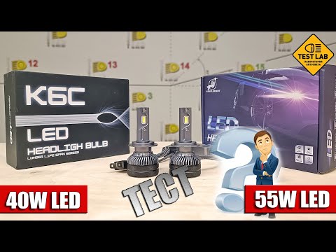 Видео: Может ли 40W Led светить ярче чем 55W? Сравниваем топовые LED лампы K6C и K5C с Aliexpress!