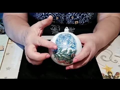 Видео: 🎄🎄Декупаж Ёлочных шаров 🎄полный обзор