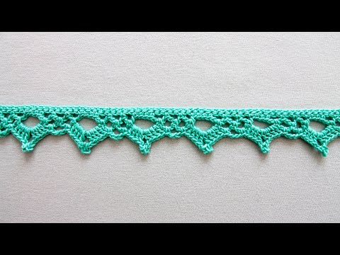Видео: Простая кайма крючком для начинающих