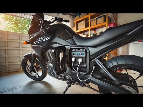 Видео: USB зарядка  для honda nc750x 2021.