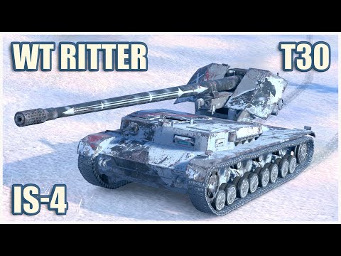 Видео: ИС-4, T30 & WT Ritter • WoT Blitz Gameplay