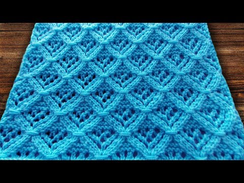 Видео: Красивый японский узор с ажурными ромбами № 76 из 260