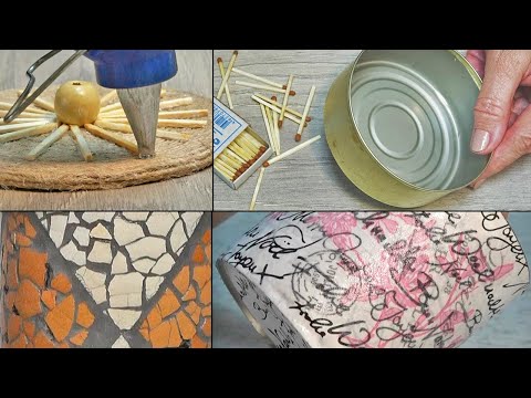 Видео: 4 ИДЕИ с жестяными банками, что сделать из консервных банок, поделки из жестяных банок, craft ideas