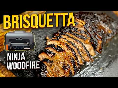 Видео: Копчение брискакетты на гриле Ninja Woodfire! #ниндзя #брискетта