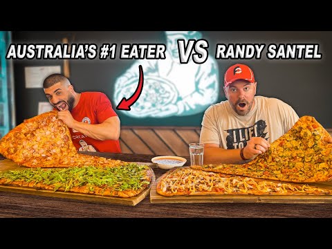 Видео: Самый большой в Австралии челлендж по приготовлению пиццы УДВАИВАЛСЯ в George's в Сиднее, Новый Ю...