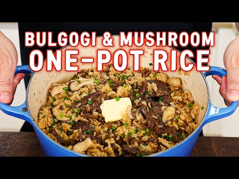 Видео: Бульгоги с говядиной и грибами: рис в одной кастрюле, которым можно накормить всю семью! Бульгоги...