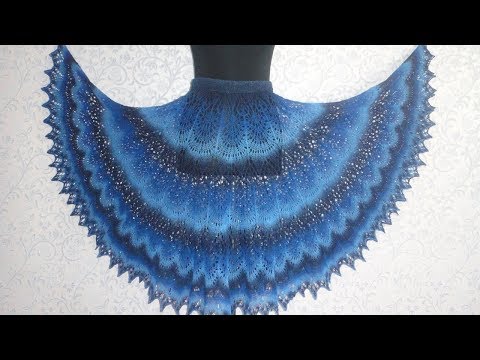 Видео: Юбка спицами по мотивам шали Фрея. Образец. Расчеты. Knitting skirt