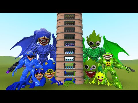 Видео: TALLGRASS LITTLE TO BIG ВСЕ SPRUNKI SONIC EXE FAMILY VS ВСЕ LIME SPRUNKI ФАЗЫ 1 - 10 в GMod !!