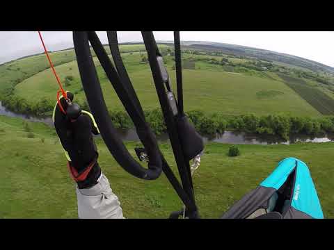 Видео: Парастарт у деревни Подъяковлево Новосильского района. Параплан. 21 июня 2020 года.