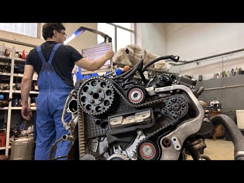 Видео: VOLVO DRIV-e Diesel 2,0 инструкция №4 по сборке мотора - установка ремня грм.
