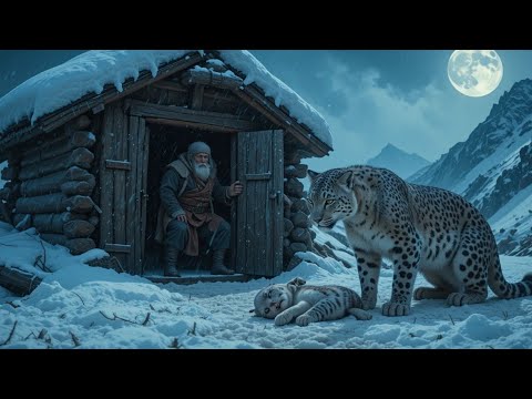 Видео: Снежный барс принёс умирающего детёныша старику, и произошло чудо!