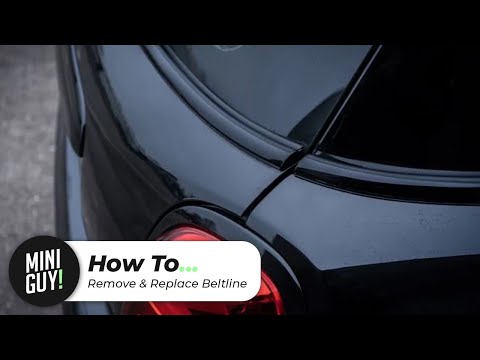 Видео: Как снять хромированную поясную линию Mini F56 и заменить её на официальную чёрную деталь BMW | M...