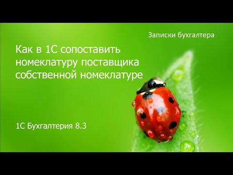 Видео: Как в 1С сопоставить номенклатуру поставщика собственной номенклатуре