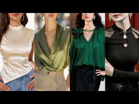 Видео: Атласная мода КРАСИВЫЕ БЛУЗКИ 150” Идеи красивых повседневных блузок МОДЕЛИ 2025/2026