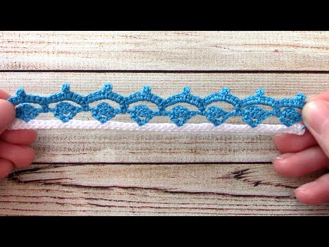 Видео: Красивая кайма крючком/МК для начинающих