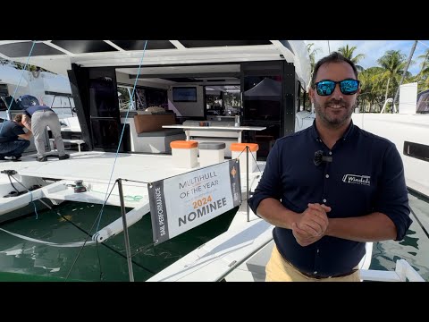 Видео: WINDELO 50, эко-катамаран, премьера в США на Международной выставке лодок в Майами 2024