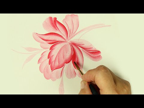 Видео: Учимся рисовать Цветы акрилом в технике Гризайль. Бесплатный видео Урок от Ларисы Гончаровой