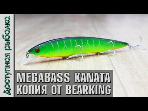 Видео: Новинка 🔥Копия Воблера MEGABASS KANATA 160 F от BearKing с АлиЭкспресс | Обзор, игра под водой