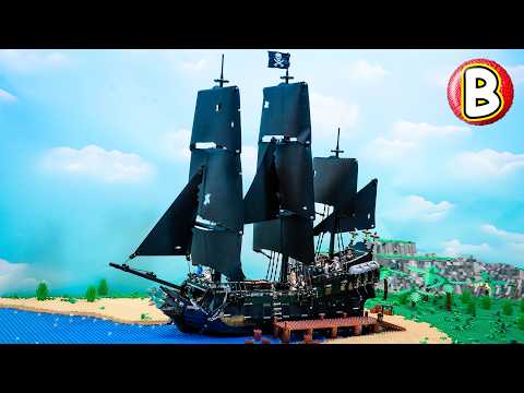 Видео: LEGO Icons 10365 Пиратский корабль капитана Джека Воробья (Чёрная жемчужина) Покадровая сборка — ...