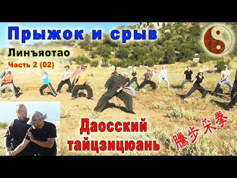 Видео: Тайцзи Ветер-Гром. 2 часть Линъяотао. Прыжок и срыв кулаками (тэнбу цайцюань 騰步采拳)
