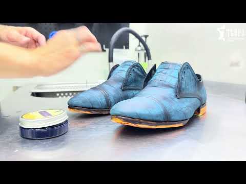 Видео: Покраска кожи рептилии