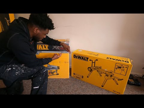 Видео: Распаковка и обзор настольной пилы Dewalt FLEXVOLT (DCS7485N аккумуляторная настольная пила)