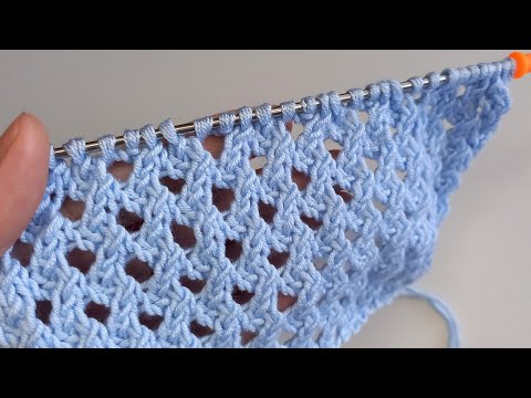 Видео: 💯ОДИН ИЗ ЛУЧШИХ ажурных узоров спицами. Ажурная сетка💥