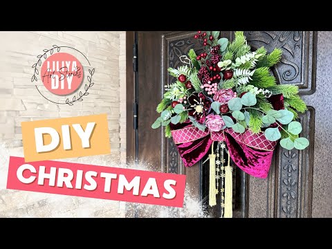 Видео: Рождество в деталях: панно с роскошным бантом