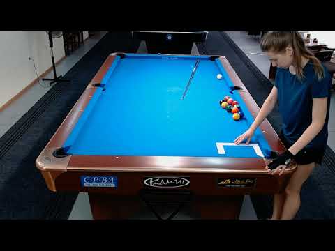 Видео: Margaret Fefilova, BU Exam 1, Score 96, 2020 #бильярд #школабильярда #урокибильярда #бильярдминск