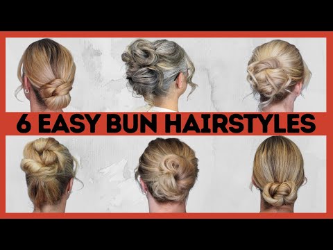 Видео: 6 быстрых и простых причесок-пучков для средних и длинных волос
