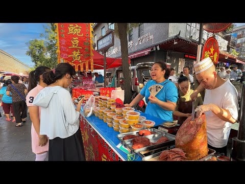 Видео: Тур по рынку уличной еды в Китае｜Завтрак-пир в Сиане!