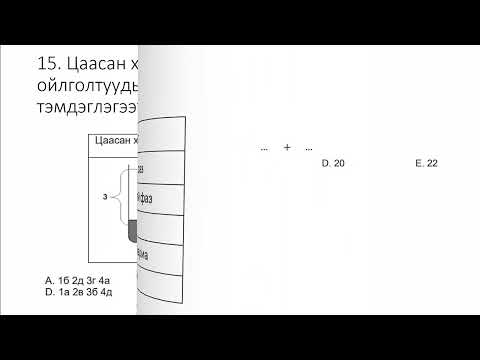 Видео: Элсэлтийн ерөнхий шалгалтын 2017 он А хувилбар 11 20