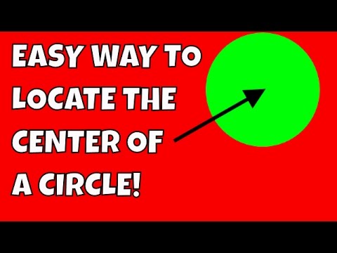Видео: Самый простой способ найти центр круга.