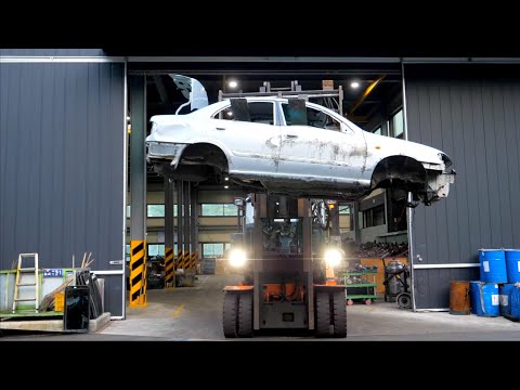 Видео: Печальный процесс утилизации корейских автомобилей.