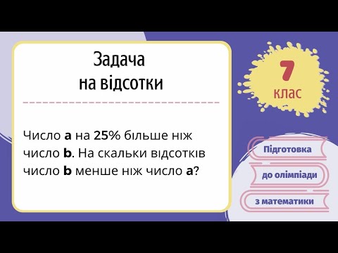 Видео: Підготовка до олімпіади з математики Задача про відсотки
